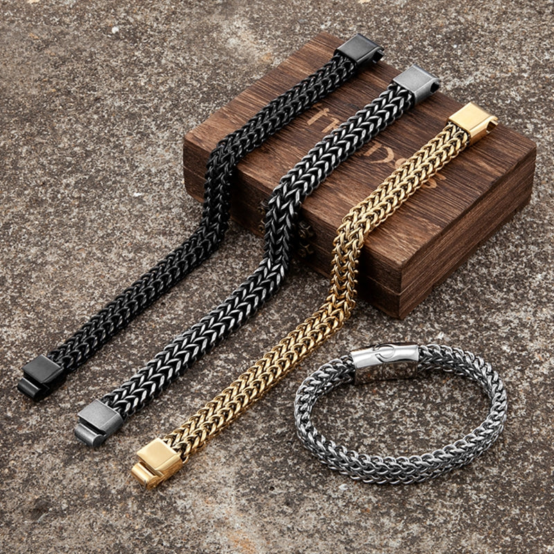 Vintage Oxidized Cool Chain Bracelet