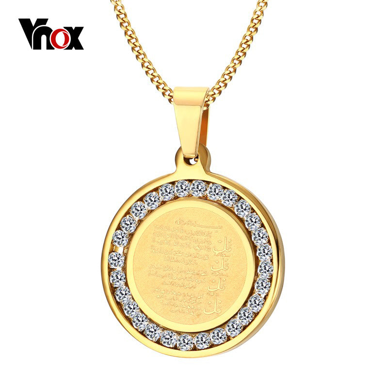 Islamic 4 Qul Pendant Golden