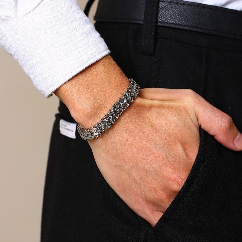 Vintage Oxidized Cool Chain Bracelet