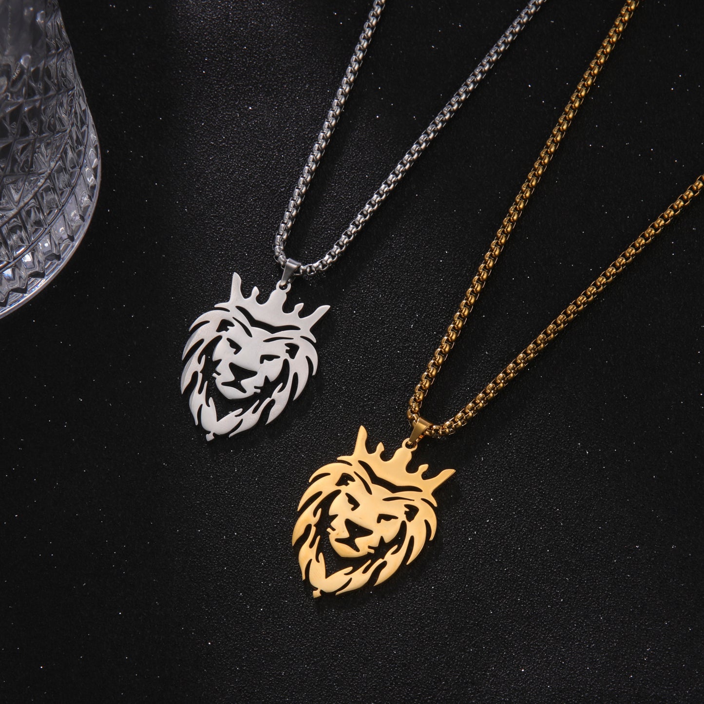 New Stainless Steel Lion Pendant Necklace