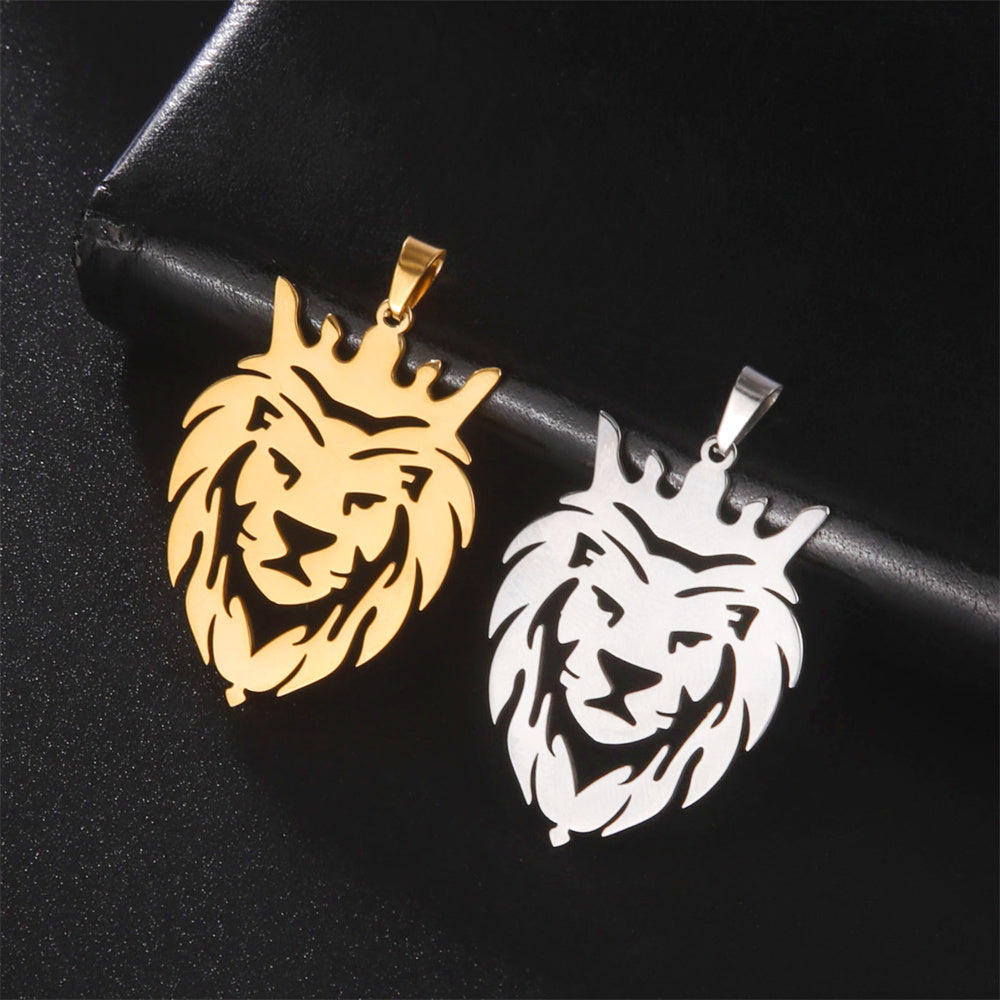New Stainless Steel Lion Pendant Necklace
