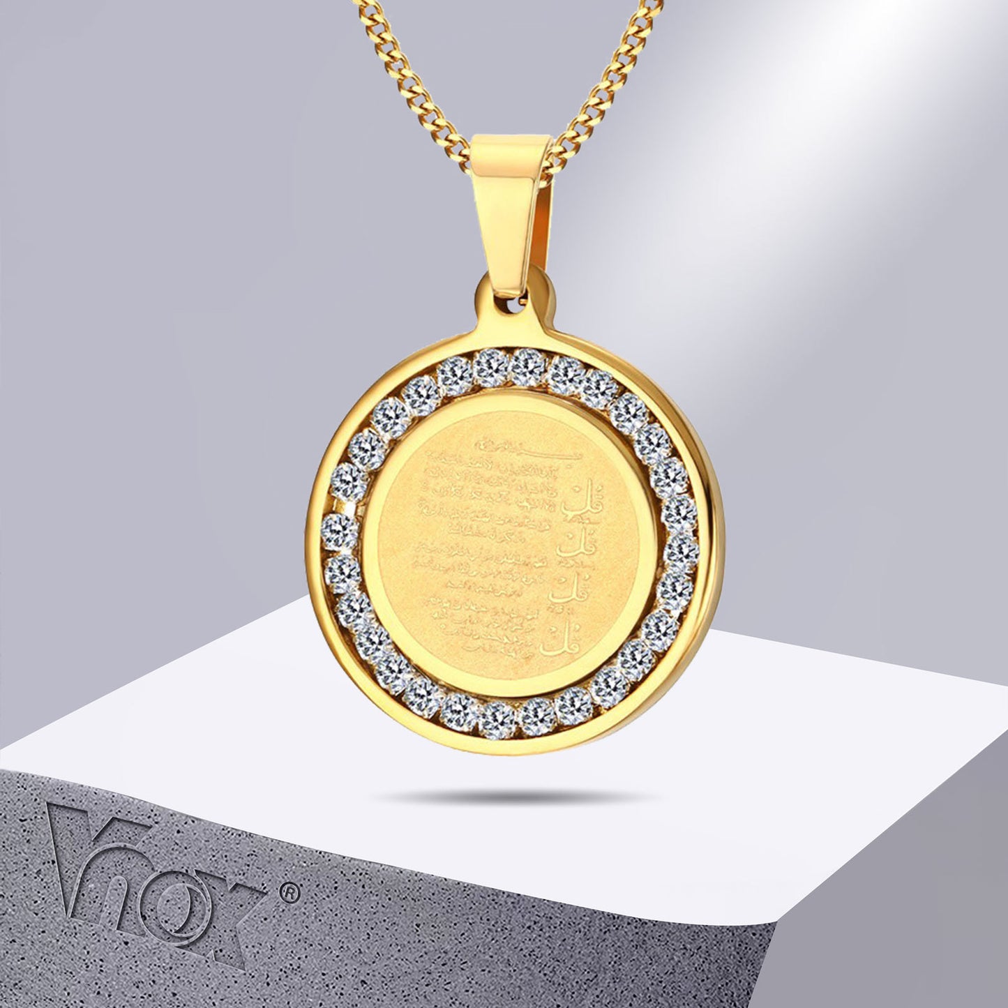 Islamic 4 Qul Pendant Golden