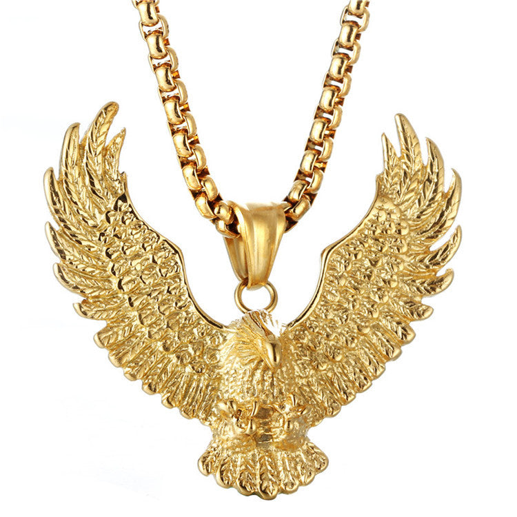 Punk Eagle Pendant Chain Necklace