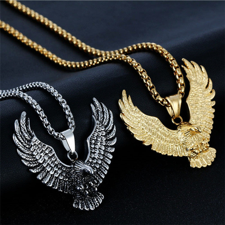 Punk Eagle Pendant Chain Necklace