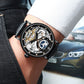 Moon Phase Multiple Time Tourbillon Automatic Skeleton Watch BLACK