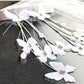 New design fashion exaggerated jewelry long white butterfly earrings