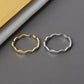 2 pec set Smooth Women Adjustable Girls Curve Wave Open Rings
