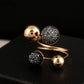 Ball Resin Little Golden Beans Ring Simple