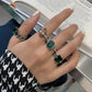 Fashion Luxury Crystal Ring for Women Green