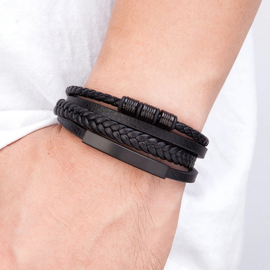 New Style Hand-woven Multi-layer Leather Bracelet