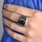 Green Zircon Stone Stainless Steel Men Ring