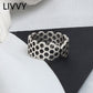 Silver Color Creative Hollow Width Rings Adjustable