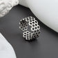 Silver Color Creative Hollow Width Rings Adjustable