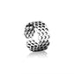 Silver Color Creative Hollow Width Rings Adjustable