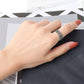 Silver Color Creative Hollow Width Rings Adjustable