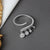Silver Color Luxurious Crystal Tassel Pendant Ring
