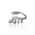 Silver Color Luxurious Crystal Tassel Pendant Ring