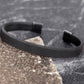 Men Vintage Black Stainless Steel Bangle