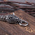 Viking Wolf Charm Bracelet Men's Stainless Steel Mesh Chain