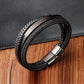 New Arrival Trendy Black Multilayer Leather Bracelet