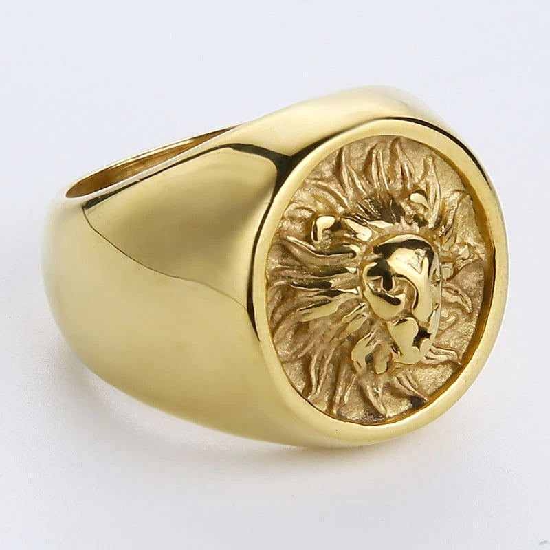 Lion Head Stainless Steel Ring