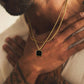Square Necklace for Men Gold Silver Color Stainless Steel Geometric