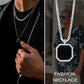 Square Necklace for Men Gold Silver Color Stainless Steel Geometric