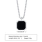 Square Necklace for Men Gold Silver Color Stainless Steel Geometric